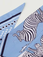 Blue silk scarf