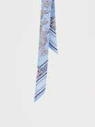 Blue silk scarf