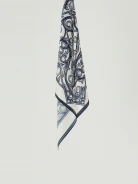 Silk gavroshka with abstract patterns