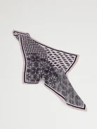 Black and white silk scarf