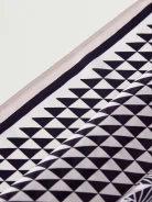 Black and white silk scarf