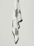 Black and white silk gavroshka