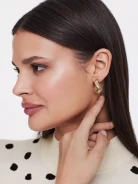 Delicate gold earrings