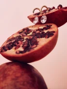 Earrings with light purple zircons