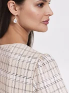 Earrings with zircons