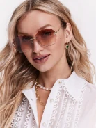 Brown sunglasses with fluted lenses