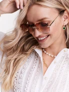 Brown sunglasses with fluted lenses