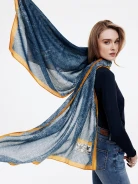 Large blue shawl