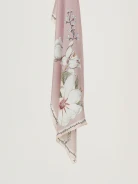 Silk shawl with floral pattern