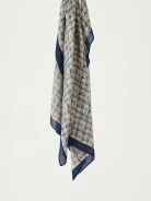 Navy blue viscose scarf