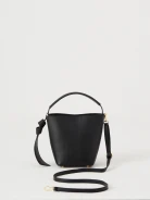 Black bucket bag