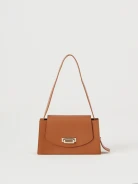 Brown handbag with buckle
