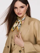 Pastel silk gavroche with flowers