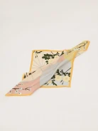 Pastel silk gavroche with flowers