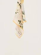 Pastel silk gavroche with flowers