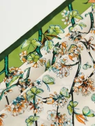 Silk gavroche in floral pattern
