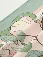 Silk gavroche in pastel colors