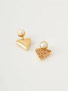 Heart earrings with pearls