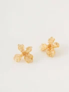 Earrings with glass crystals