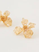 Earrings with glass crystals