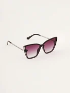 Black cat-eye glasses with ornaments