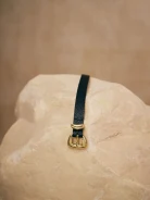Granatowy elegancki pasek ze skóry naturalnej