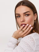 Adjustable triple ring in gold color