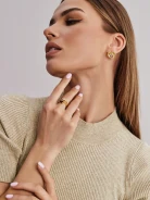 Adjustable triple ring in gold color