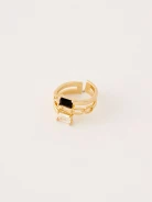Adjustable triple ring in gold color