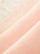 Powder pink linen shawl with tassels