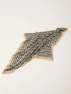 Rectangular shawl in a fine uniform pattern