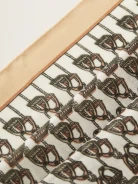 Rectangular shawl in a fine uniform pattern