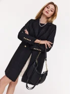 Black leather hobo bag
