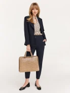 Briefcase bag in taupe color