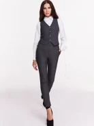 Eleganckie garniturowe spodnie z wysokim stanem
