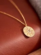 GOLD PLATED NECKLACE WITH COIN