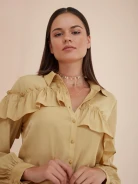 GOLD PLATED NECKLACE WITH CRYSTALS