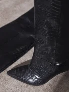 BLACK STILETTO HEELED BOOTS