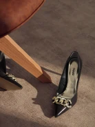 BLACK STILETTO PUMPS