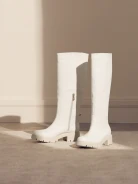 ECRU LEATHER BOOTS