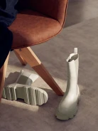 BEIGE PLATFORM BOOTS