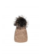 CARAMEL CAP WITH POM-POM