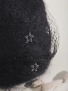 BLACK CAP WITH VEIL