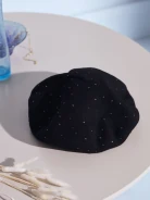 BLACK WOOL BERET