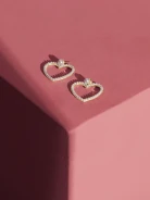 HEART EARRINGS WITH PEARLS