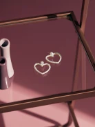 HEART EARRINGS WITH PEARLS