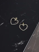 LONG HEART EARRINGS