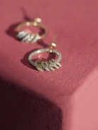 CIRCLE EARRINGS WITH ZIRCONS