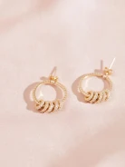 CIRCLE EARRINGS WITH ZIRCONS