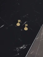 EARRINGS WITH A COIN